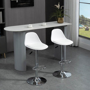 2er Set Barhocker höhenverstellbar weiss