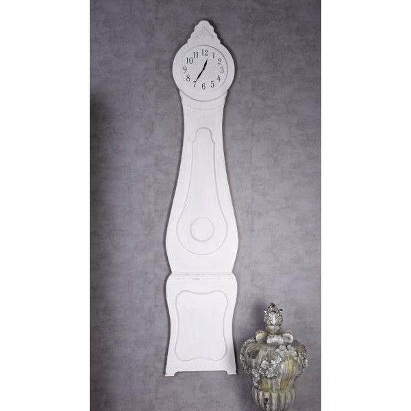 SCHWEDISCHE WANDUHR MORA GROSSUHR SHABBY CHIC WEISS 195 CM