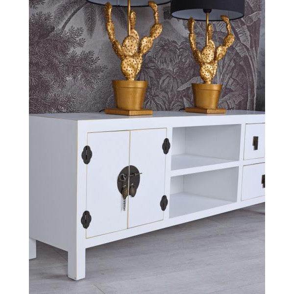TV LOWBOARD CHINA WEISS FERNSEHSCHRANK SIDEBOARD HOCHZEITSSCHRANK