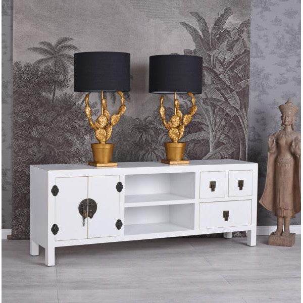 TV LOWBOARD CHINA WEISS FERNSEHSCHRANK SIDEBOARD HOCHZEITSSCHRANK