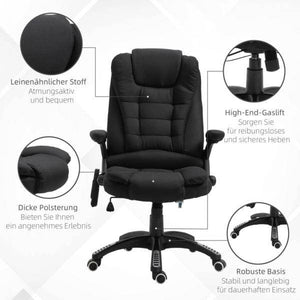 Massagesessel Chefsessel mit Massagefunktion Bürostuhl schwarz