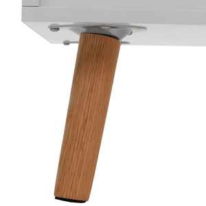 Nachttisch Kommode Beistelltisch 3D-Design Schublade 55x48x41cm weiss