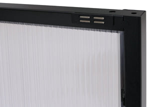 Nachttisch Beistelltisch Industrial Staufächer Metall Schilfglas 55x41x41cm schwarz