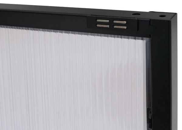 Nachttisch Beistelltisch Industrial Staufächer Metall Schilfglas 55x41x41cm schwarz