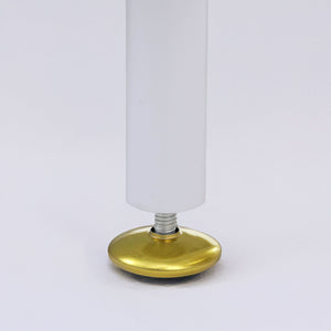 Nachttisch Beistelltisch Industrial Staufächer Metall Schilfglas 55x41x41cm weiss