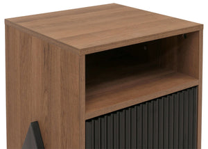 Nachttisch Kommode Beistelltisch Schublade MDF Metall 59x40x40cm natur