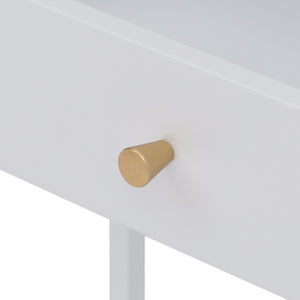 Nachttisch Kommode Beistelltisch Schublade Metall 50x43x41cm weiss