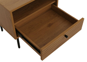 Nachttisch Schublade skandinavischer Stil Metall Holz 50x40x50cm natur