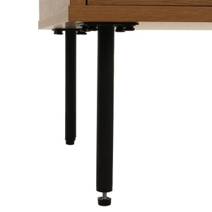 Nachttisch Schublade skandinavischer Stil Metall Holz 50x40x50cm natur