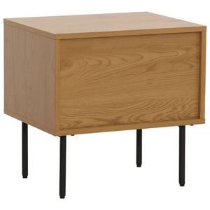 Nachttisch Schublade skandinavischer Stil Metall Holz 50x40x50cm natur