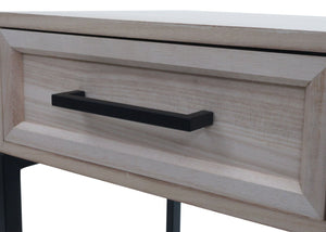 Nachttisch Kommode Beistelltisch Schublade Shabby-Look 59x43x36cm natur
