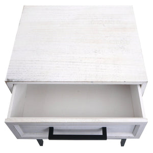 Nachttisch Kommode Beistelltisch Schublade Shabby-Look 59x43x36cm weiss