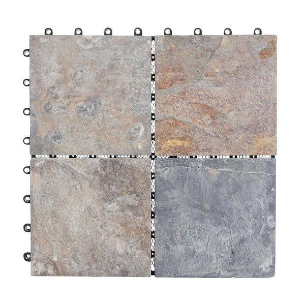 Naturstein Bodenfliese Granit bunt 30x30cm für Balkon & Terrasse