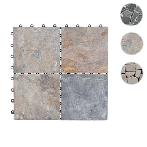 Naturstein Bodenfliese Granit bunt 30x30cm für Balkon & Terrasse