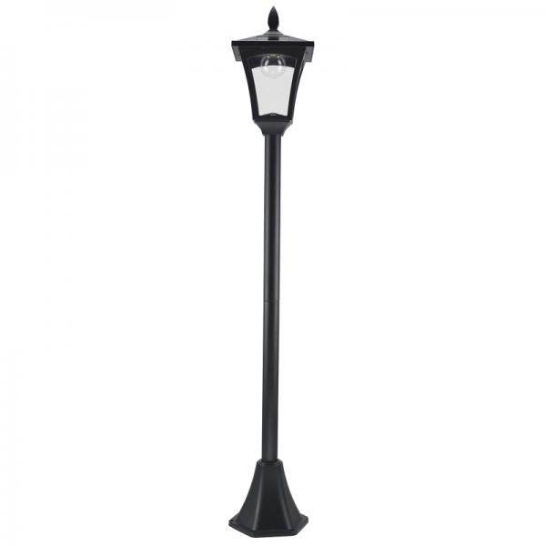 Solar Gartenlaterne Laterne Wegleuchte mit LED 40 Lumen Schwarz 18 x 18 x 160cm