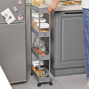 Nischenregal Regal schmal 4-stufig