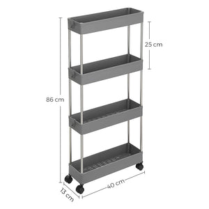 Nischenregal Regal schmal 4-stufig