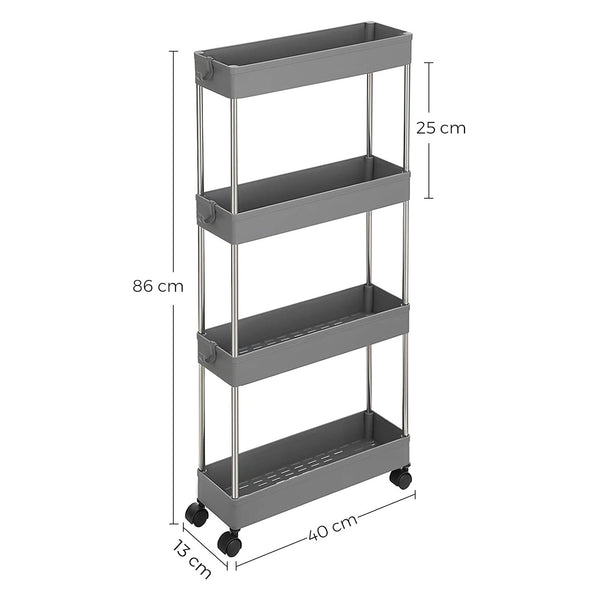 Nischenregal Regal schmal 4-stufig