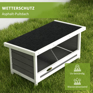 Nistkasten 66x37x34cm wetterbeständig Tannenholz Grau