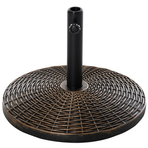 Sonnenschirmständer Schirmhalter 25 kg Rattanoptik Antik Bronze