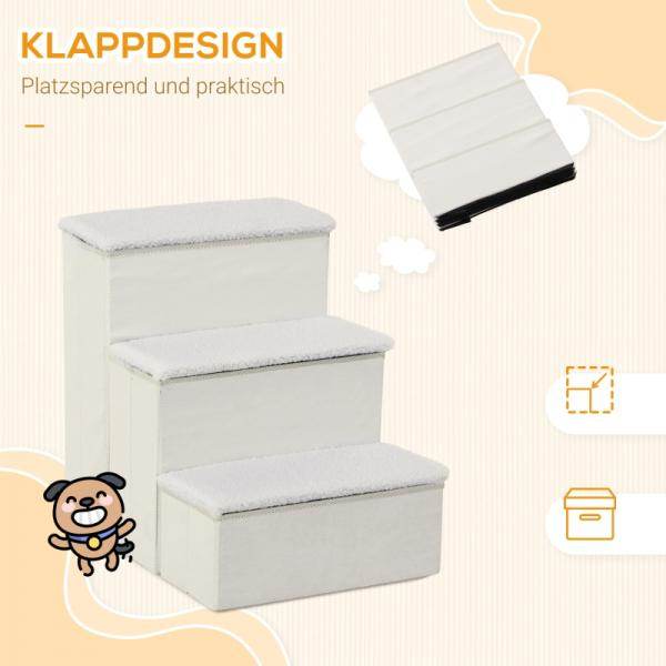 Haustiertreppe Katzentreppe Einstiegshilfe weiss
