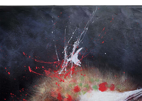 Handgemaltes Löwe Ölgemälde auf Leinwand XL 100x150cm