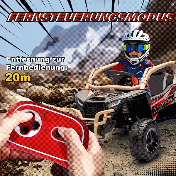 Kinderauto Elektroauto OFFROAD Geländewagen 12V mit Fernbedienung gelb