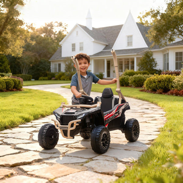 Kinderauto Elektroauto OFFROAD Geländewagen 12V mit Fernbedienung gelb