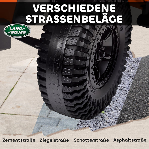 Kinder Elektroauto OFFROAD 12V mit Fernbedienung Musik und LED orange