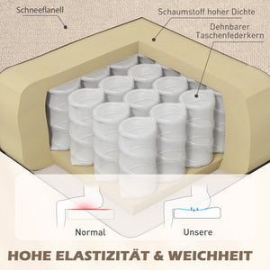 Ohrensessel bequem mit abnehmbarem Bezug beige