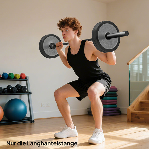 Hantelstange Olympiastange 180cm 200kg Stahl schwarz