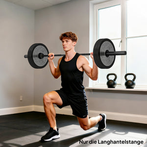 Hantelstange Olympiastange 180cm 200kg Stahl schwarz