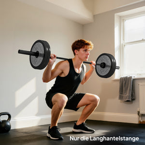 Hantelstange Olympiastange 180cm 200kg Stahl schwarz