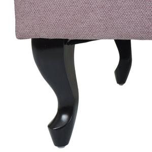 Ottomane Chesterfield Sitzhocker Fussablage wasserabweisend 39x77x47cm hellrosa