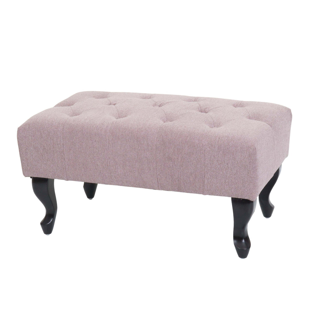 Ottomane Chesterfield Sitzhocker Fussablage wasserabweisend 39x77x47cm hellrosa