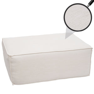 Ottomane Fussablage Recamiere Chaiselongue Stoff 38x97x70cm creme