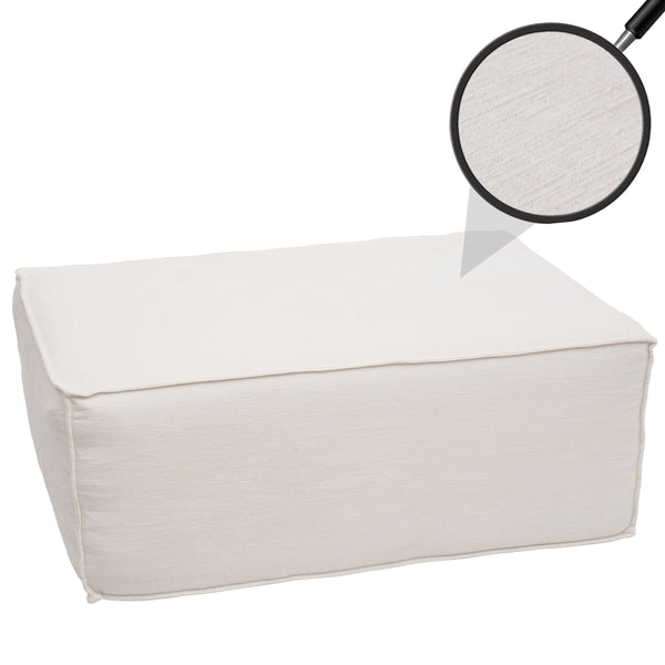 Ottomane Fussablage Recamiere Chaiselongue Stoff 38x97x70cm creme