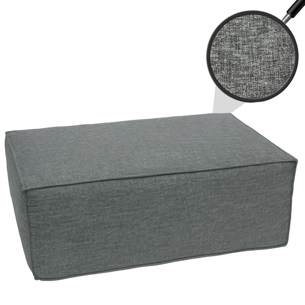 Ottomane Fussablage Recamiere Chaiselongue Stoff 38x97x70cm dunkelgrau
