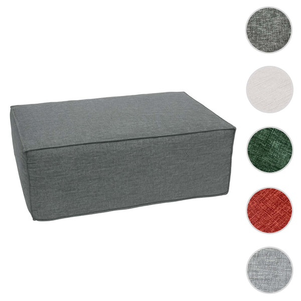 Ottomane Fussablage Recamiere Chaiselongue Stoff 38x97x70cm dunkelgrau