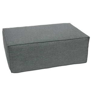 Ottomane Fussablage Recamiere Chaiselongue Stoff 38x97x70cm dunkelgrau