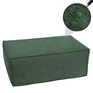 Ottomane Fussablage Recamiere Chaiselongue Stoff 38x97x70cm grün