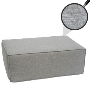 Ottomane Fussablage Recamiere Chaiselongue Stoff 38x97x70cm hellgrau
