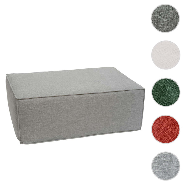 Ottomane Fussablage Recamiere Chaiselongue Stoff 38x97x70cm hellgrau
