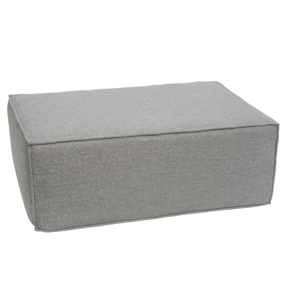 Ottomane Fussablage Recamiere Chaiselongue Stoff 38x97x70cm hellgrau
