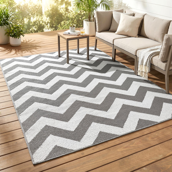 Outdoor-Teppich wasserdicht wendbar 121x182cm Kunststoff