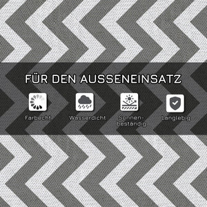 Outdoor-Teppich wasserdicht wendbar 121x182cm Kunststoff