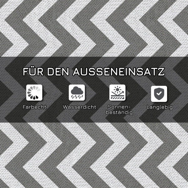 Outdoor-Teppich wasserdicht wendbar 121x182cm Kunststoff