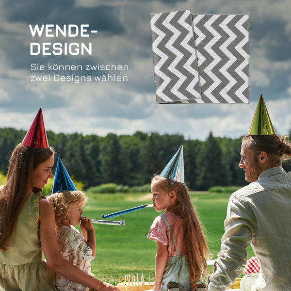Outdoor-Teppich wasserdicht wendbar 121x182cm Kunststoff