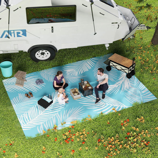 Outdoor Teppich wetterfest wendbar gross mit Tragetasche