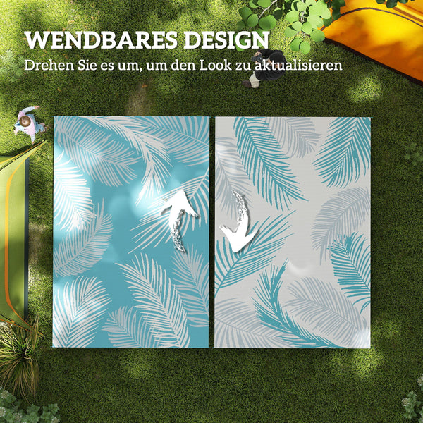 Outdoor Teppich wetterfest wendbar gross mit Tragetasche